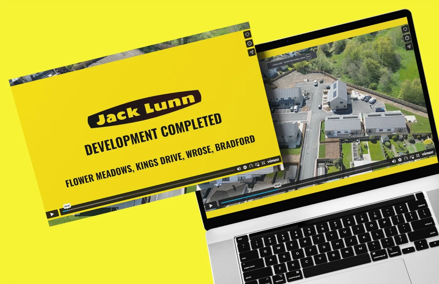 Halizona drone video of a completed Jack Lunn development in West Yorkshire